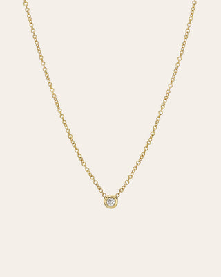 Mini Bezel Diamond Necklace