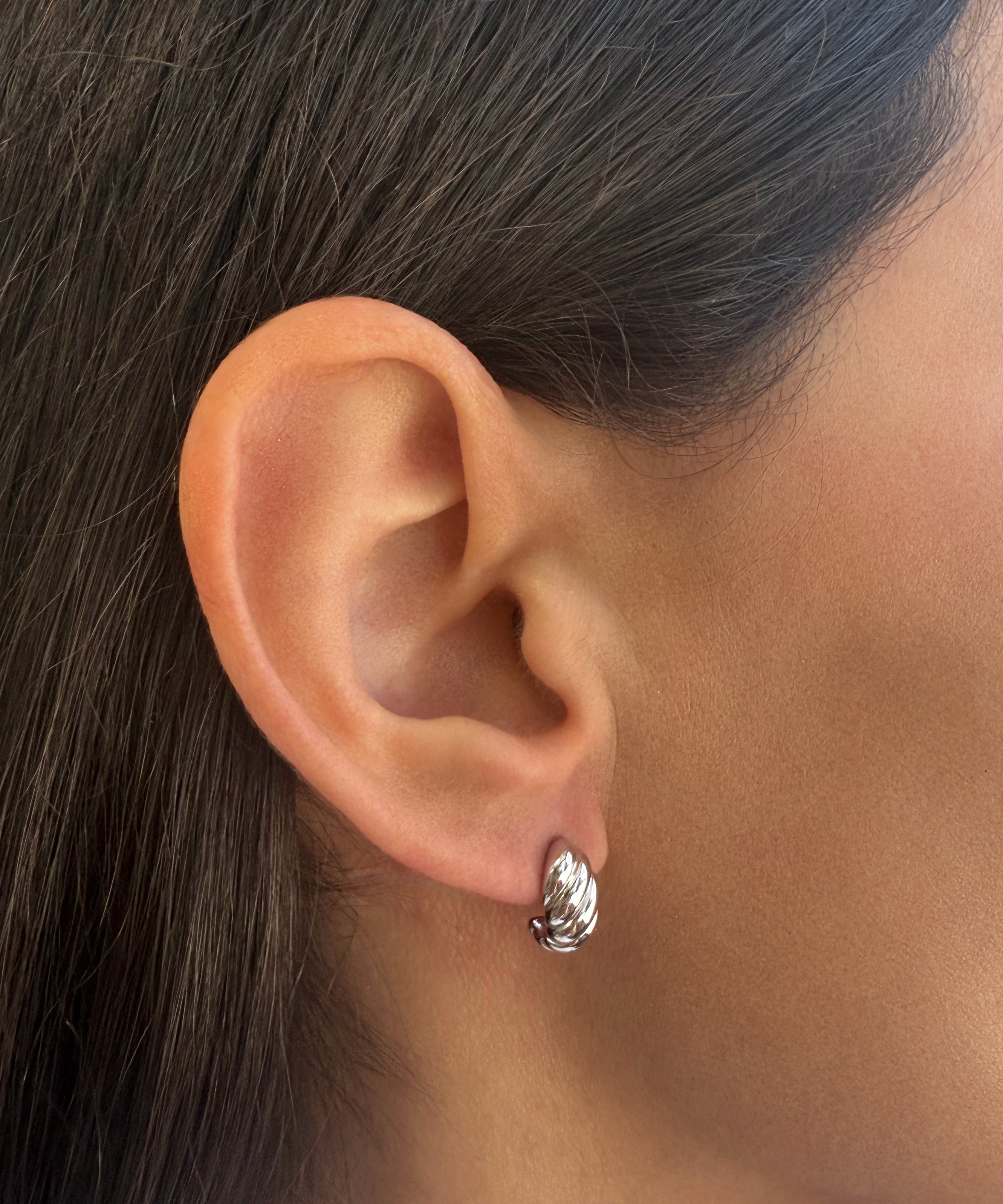 Mini Croissant Studs Vermeil Zoe Lev Jewelry