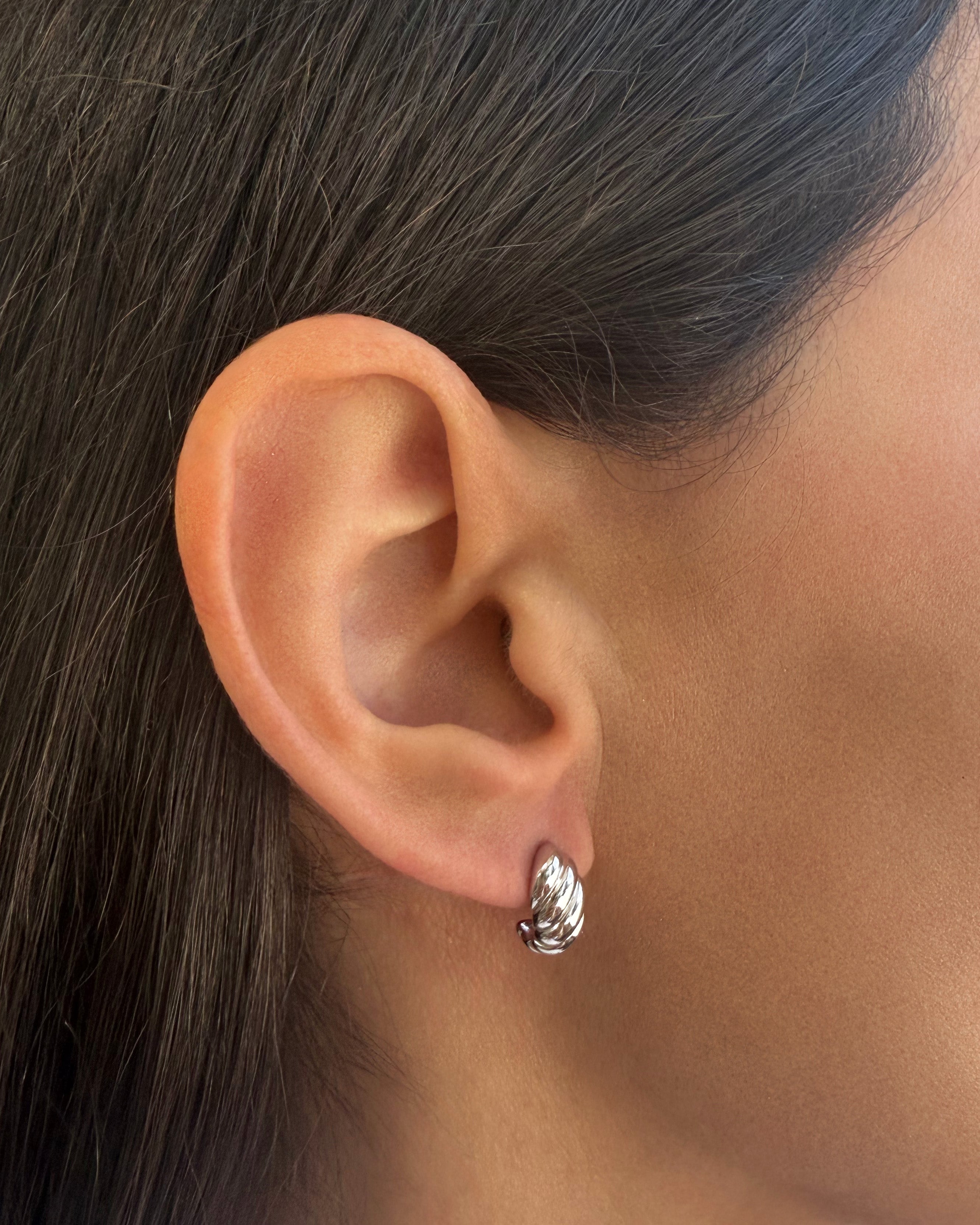 Mini Croissant Studs Vermeil Zoe Lev Jewelry