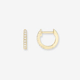Mini Diamond Huggie Earrings Zoe Lev Jewelry