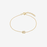 Mini Diamond Initial Bracelet Personalized Zoe Lev Jewelry