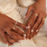 Multiple Moonstone and Diamond Band Zoe Lev Jewelry