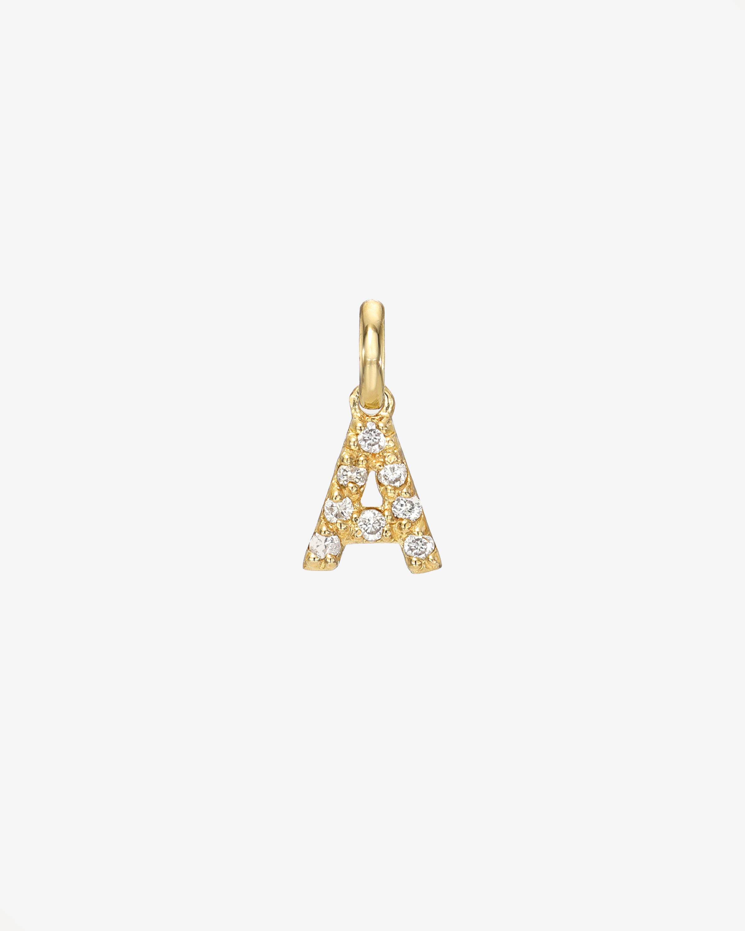 Mini Diamond Initial Pendant Personalized Zoe Lev Jewelry