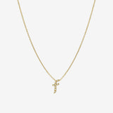 Mini Diamond Script Initial Necklace Personalized Zoe Lev Jewelry