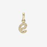 Mini Diamond Script Initial Pendant Personalized Zoe Lev Jewelry