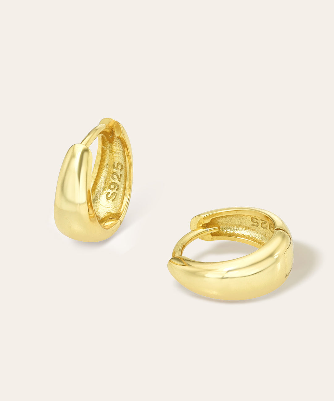 Mini Dome Huggie Earrings Vermeil Zoe Lev Jewelry