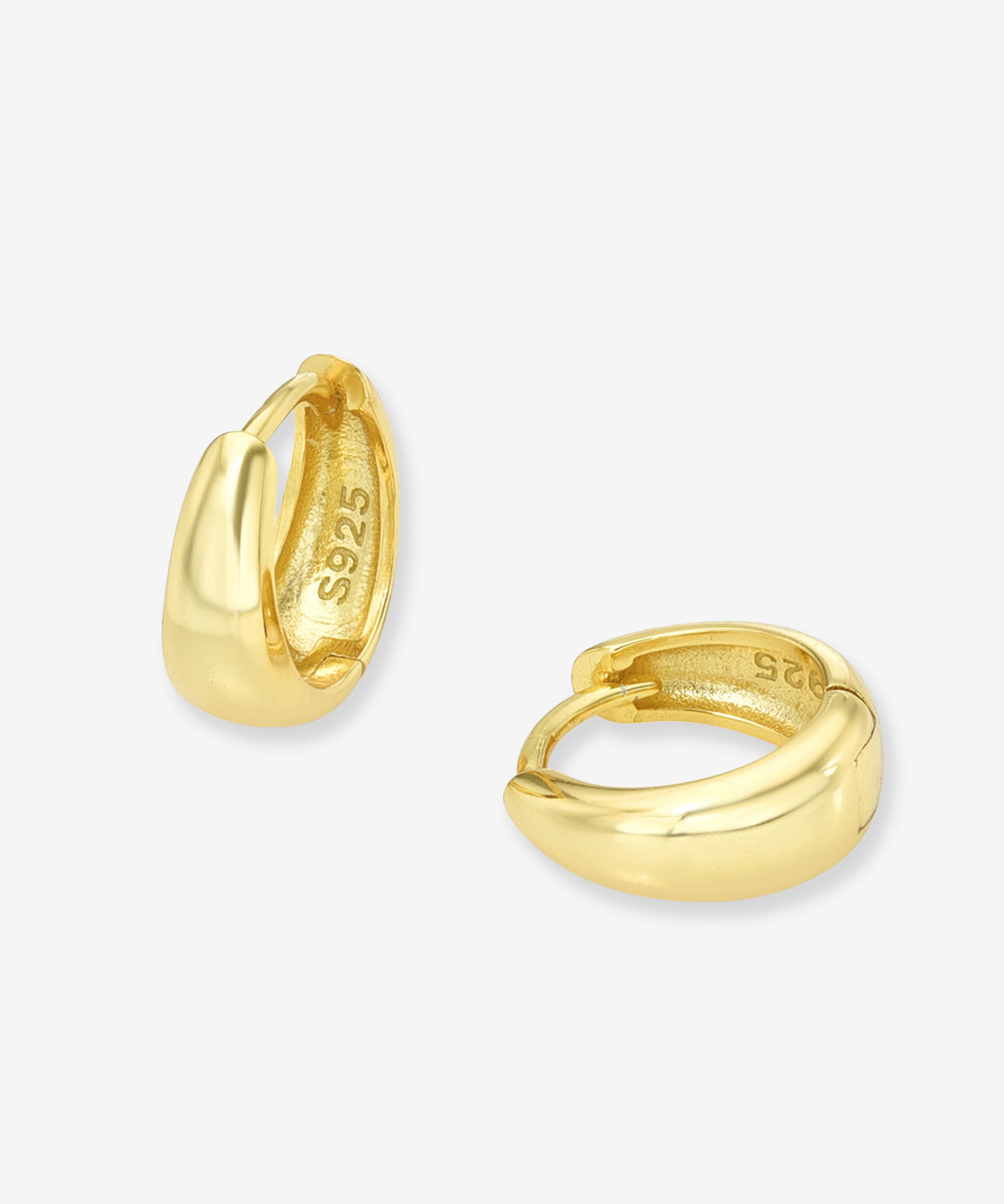 Mini Dome Huggie Earrings Vermeil Zoe Lev Jewelry
