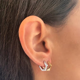 Mini Hexagon Huggies Vermeil Zoe Lev Jewelry