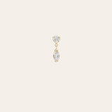 Mini Lab Diamond Marquise 3 Prong Drop Stud Earring Studs Zoe Lev Jewelry