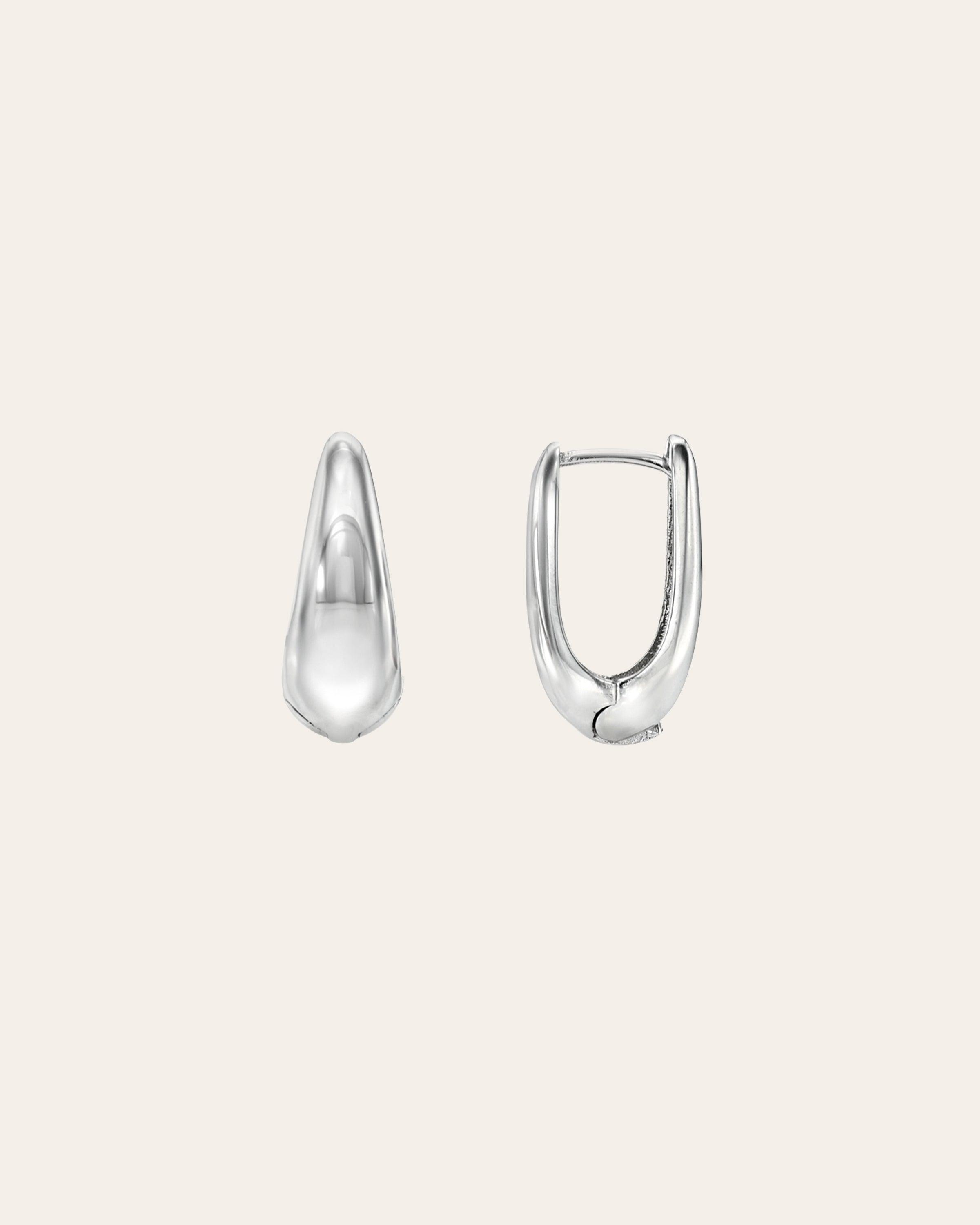 Mini Oval Dome Hoops Vermeil Zoe Lev Jewelry