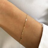 14k Mini Twisted Segmented Bracelet Chains Zoe Lev Jewelry