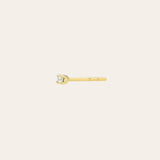 Mini 4 Prong Diamond Stud Earrings Zoe Lev Jewelry 14K Yellow Gold Single