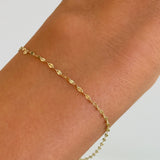 14k Gold Mini Mirror Chain Bracelet Chains Zoe Lev Jewelry