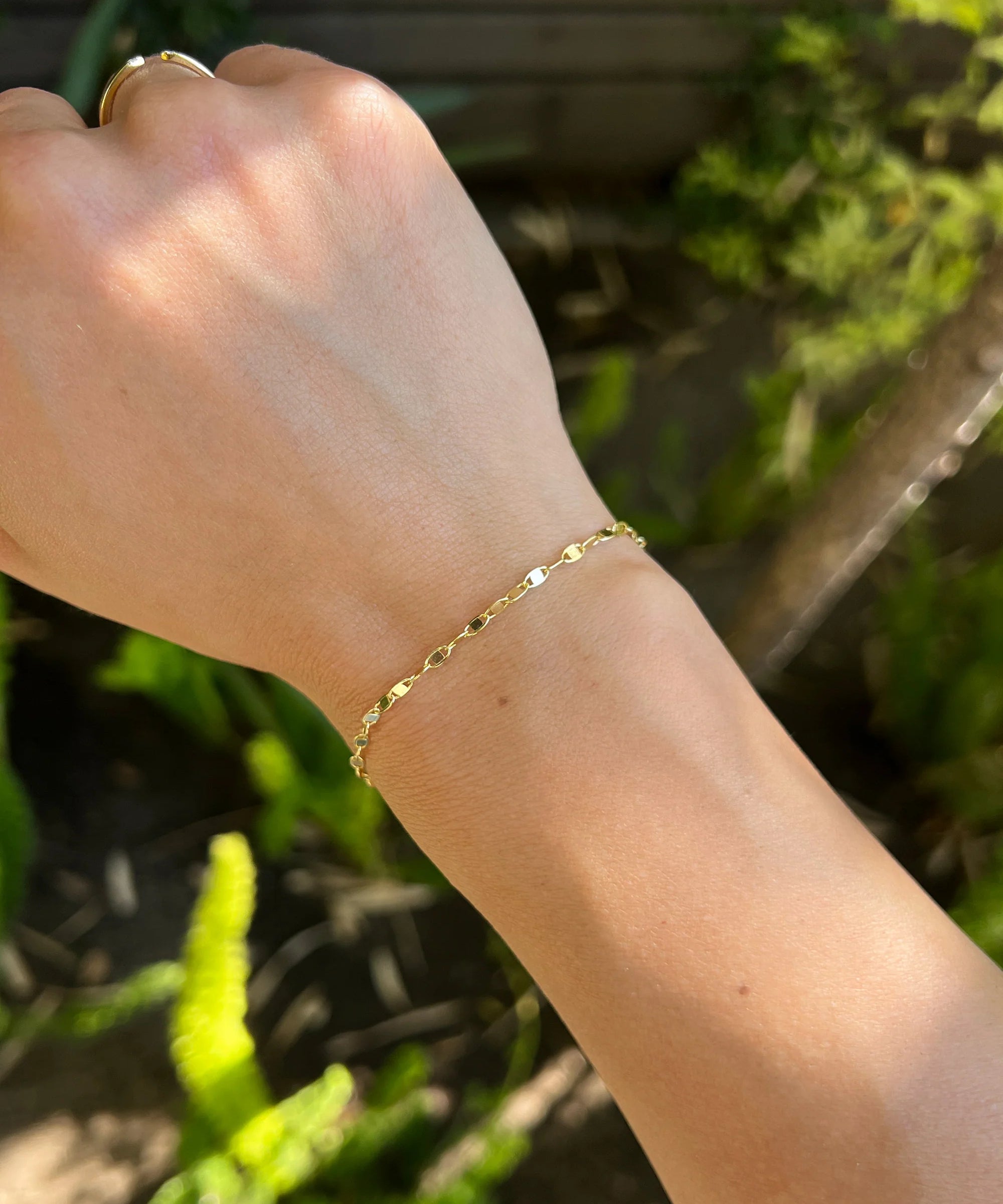 Mirror Chain Bracelet Vermeil Zoe Lev Jewelry