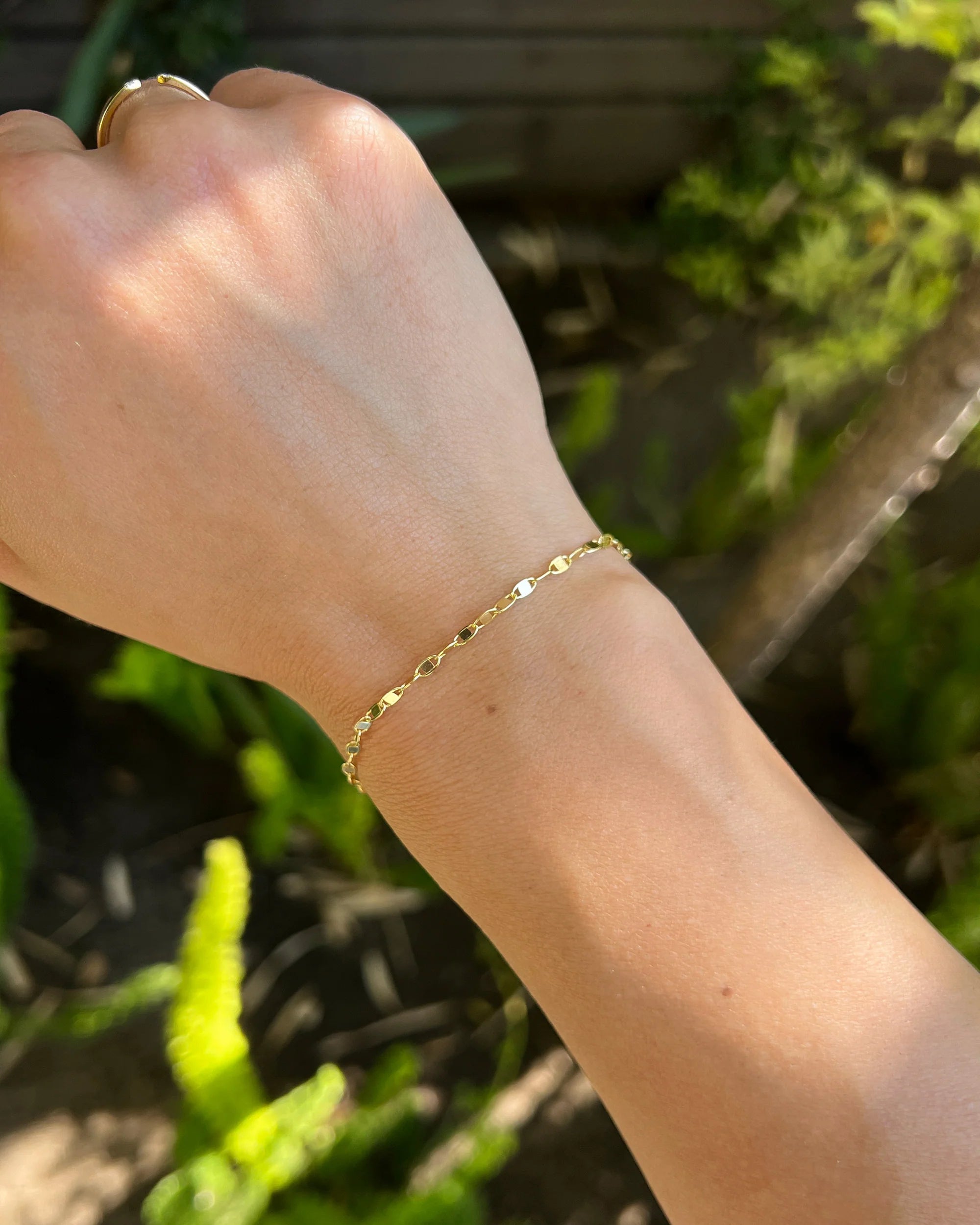 Mirror Chain Bracelet Vermeil Zoe Lev Jewelry
