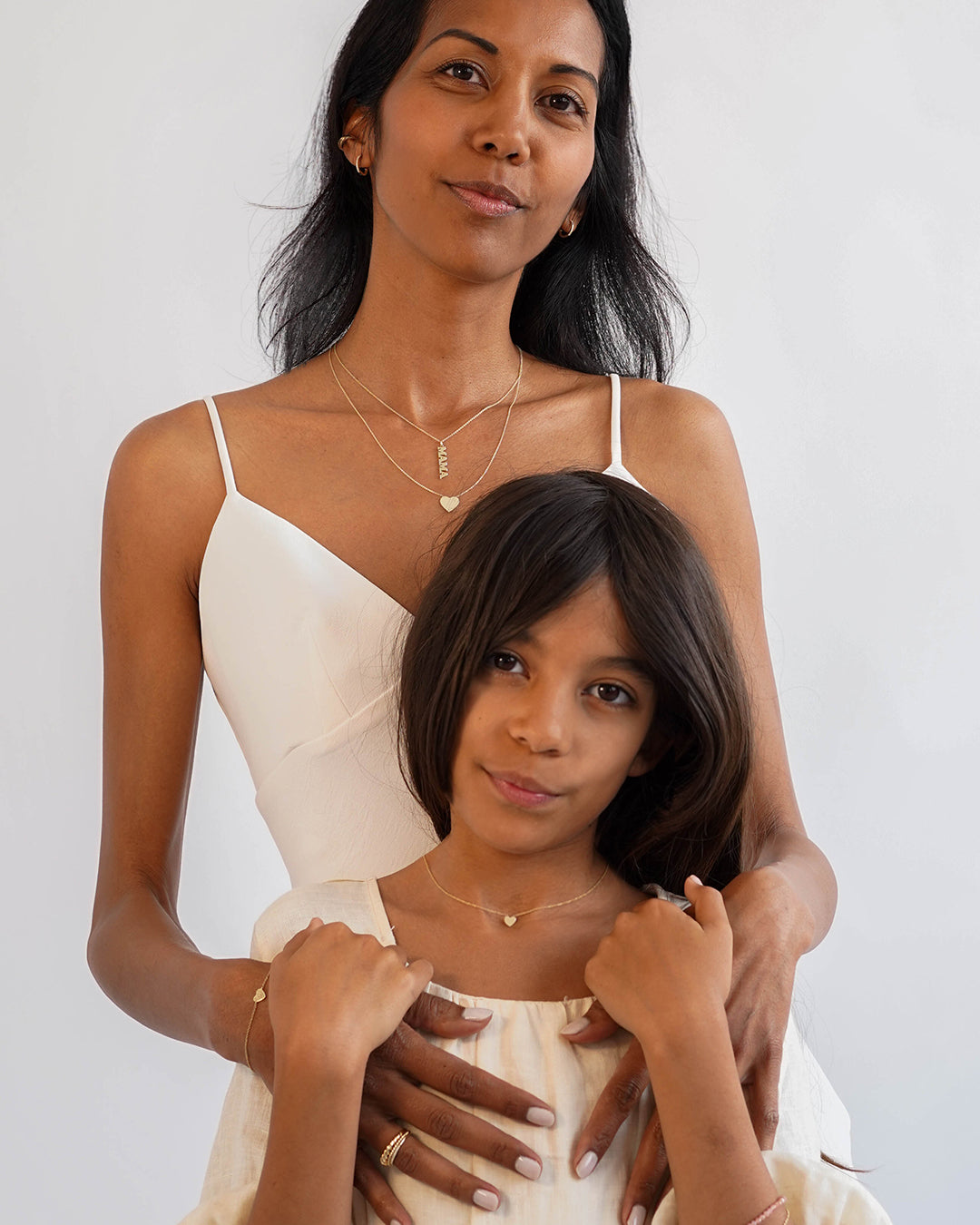 14K Gold Heart Necklaces - Mommy + Me Zoe Lev Jewelry