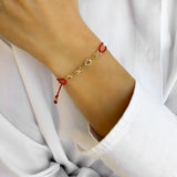Multi Diamond Initial Fortune Bracelet