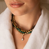 14K Large Natural Beaded Necklace Personalized Zoe Lev Jewelry