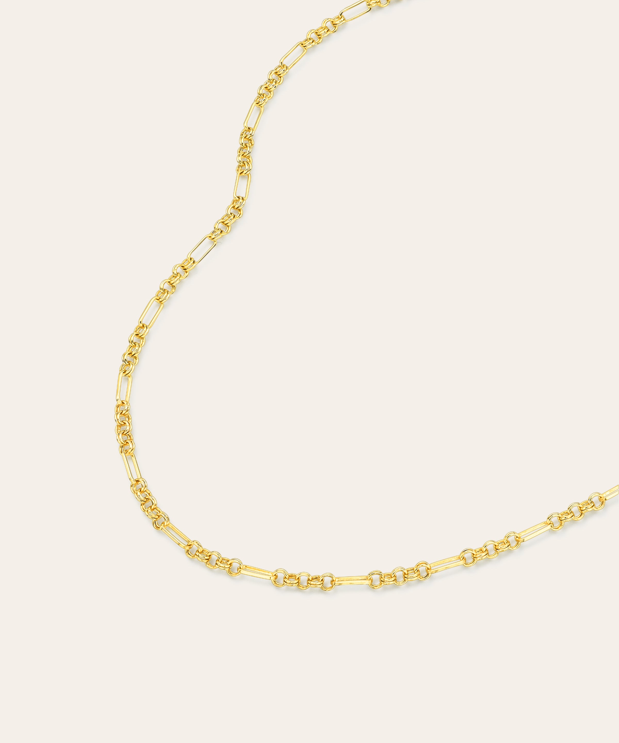 Open Link Segment Chain Necklace Vermeil Zoe Lev Jewelry
