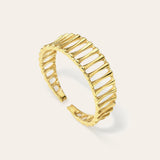 Open Ribbed Dome Ring Vermeil Zoe Lev Jewelry