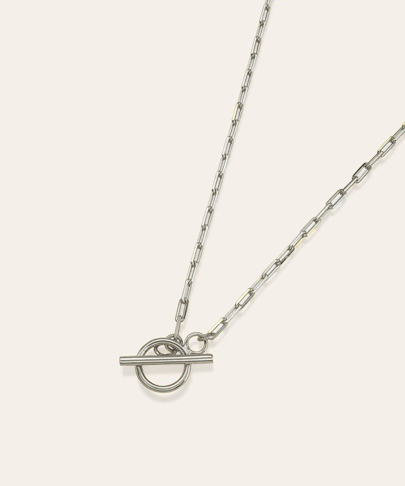 Open Link Toggle Necklace Vermeil Zoe Lev Jewelry Sterling Silver