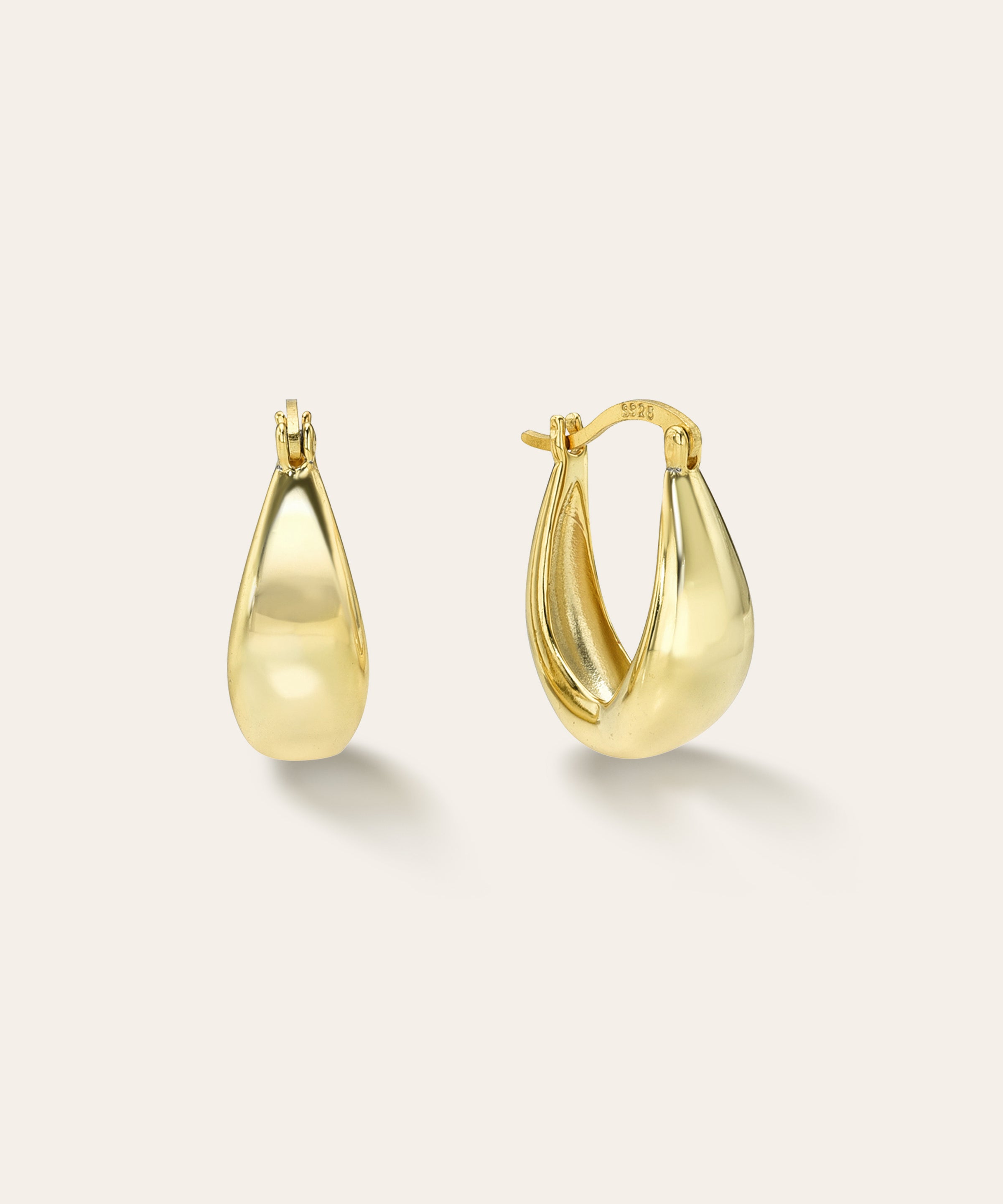 Organic Dome Huggie Earrings Vermeil Zoe Lev Jewelry