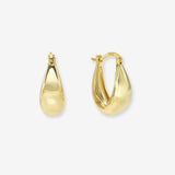 Organic Dome Huggie Earrings Vermeil Zoe Lev Jewelry