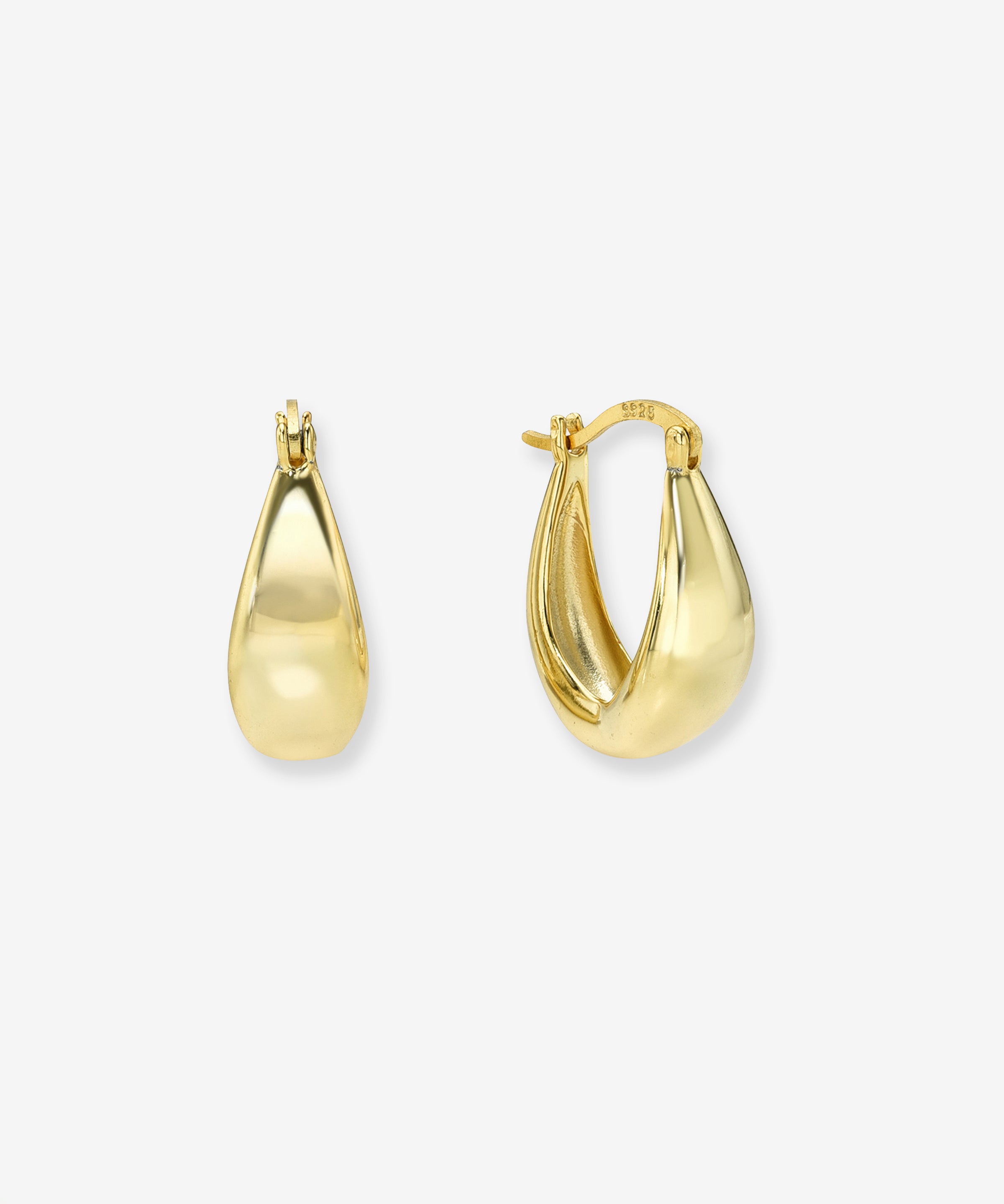 Organic Dome Huggie Earrings Vermeil Zoe Lev Jewelry