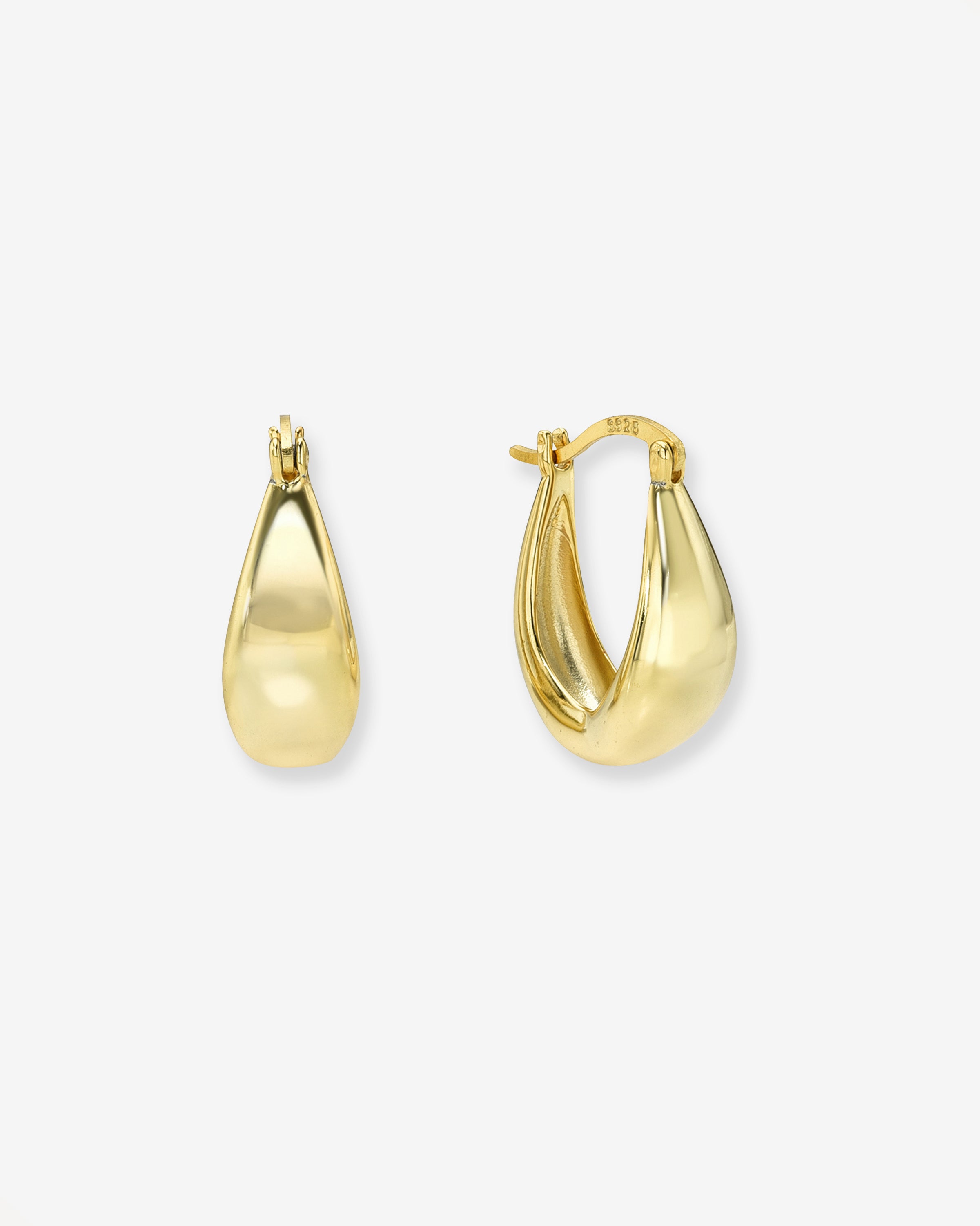 Organic Dome Huggie Earrings Vermeil Zoe Lev Jewelry