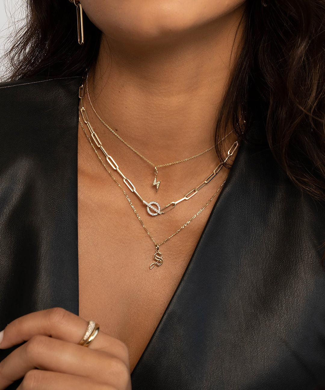 Diamond Lightning Bolt Pendant Zoe Lev Jewelry