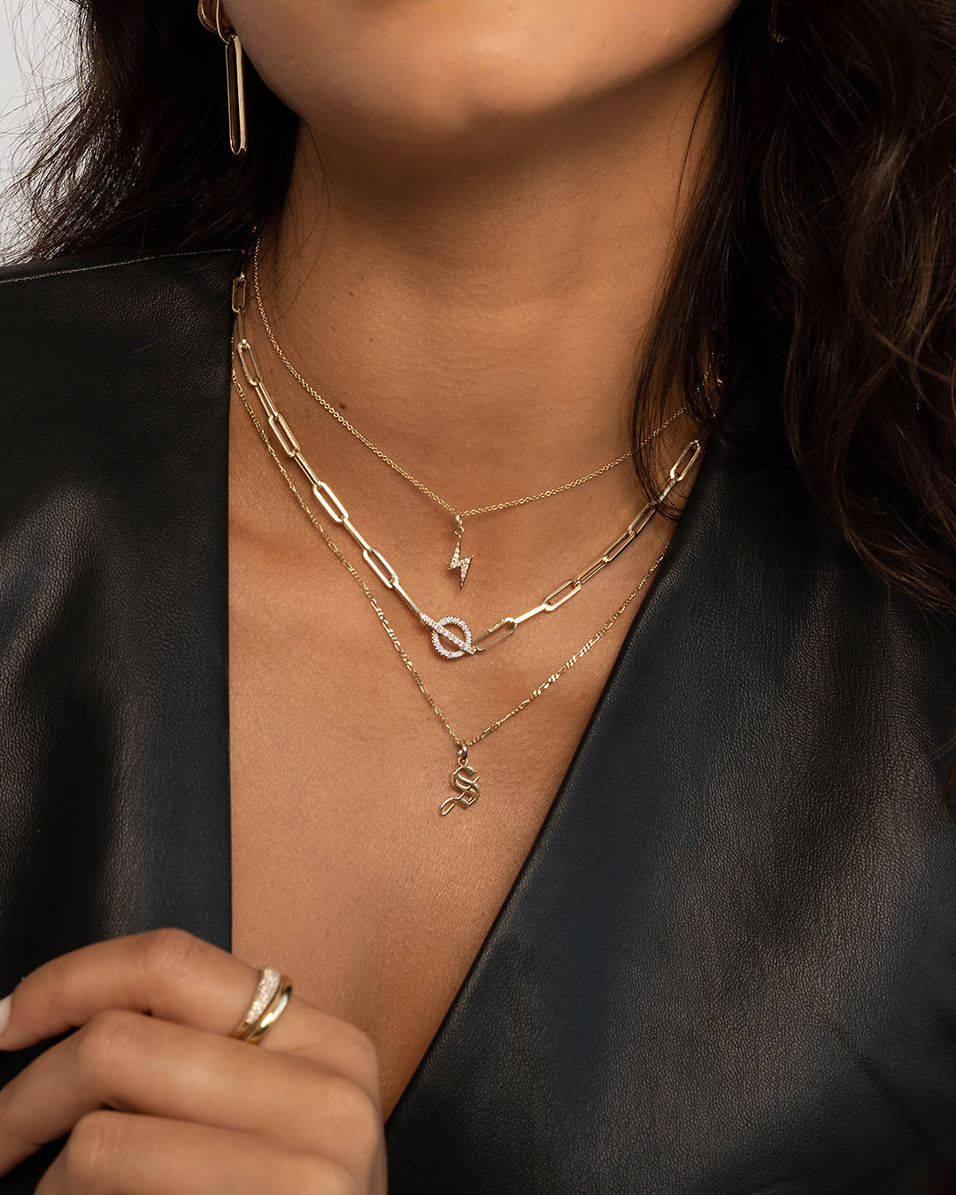 Diamond Lightning Bolt Necklace Zoe Lev Jewelry
