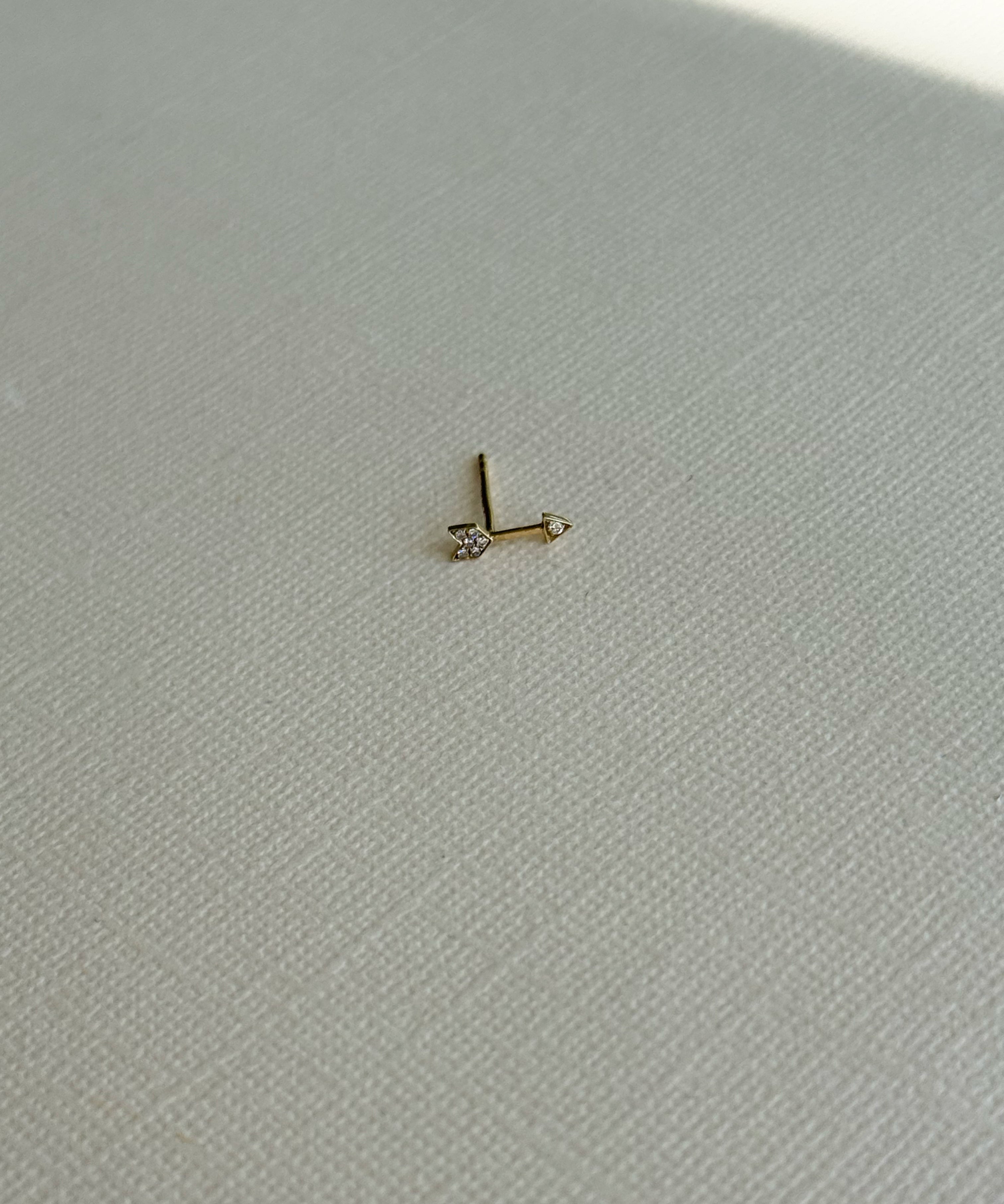 Pave Diamond Cupid Arrow Stud - Single SAMPLE SALE Zoe Lev Jewelry