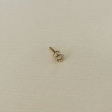 Pave Diamond Initial 'S' Stud - Single SAMPLE SALE Zoe Lev Jewelry