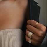 14k Gold X Ring Zoe Lev Jewelry