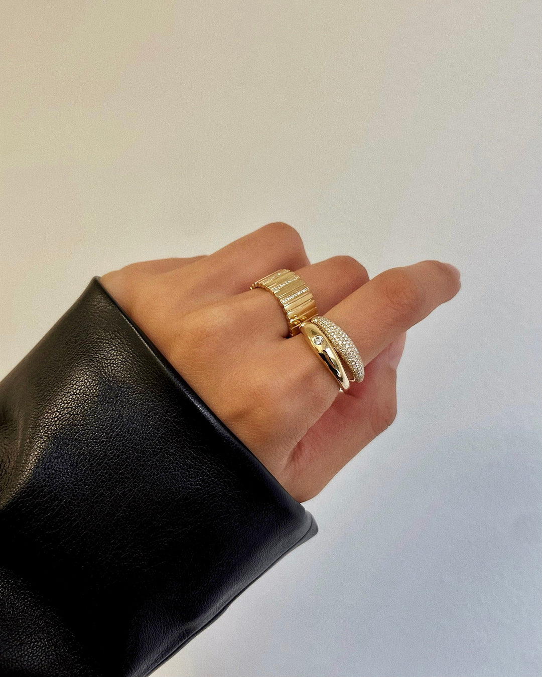 Large Diamond Cigar Bar Ring Zoe Lev Jewelry