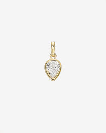 Pear Bezel Diamond Pendant Zoe Lev Jewelry