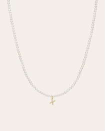 Pearl Bead Necklace Personalized Zoe Lev Jewelry 14K Yellow Gold Yes let's customize it!