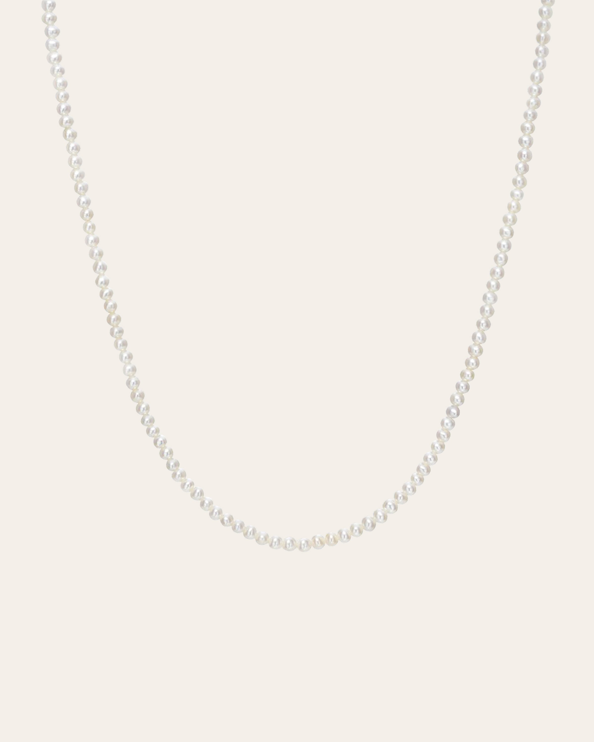 Pearl Bead Necklace Personalized Zoe Lev Jewelry 14K Yellow Gold No Charms