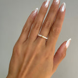 14K Gold Pearl Segment Ring Zoe Lev Jewelry