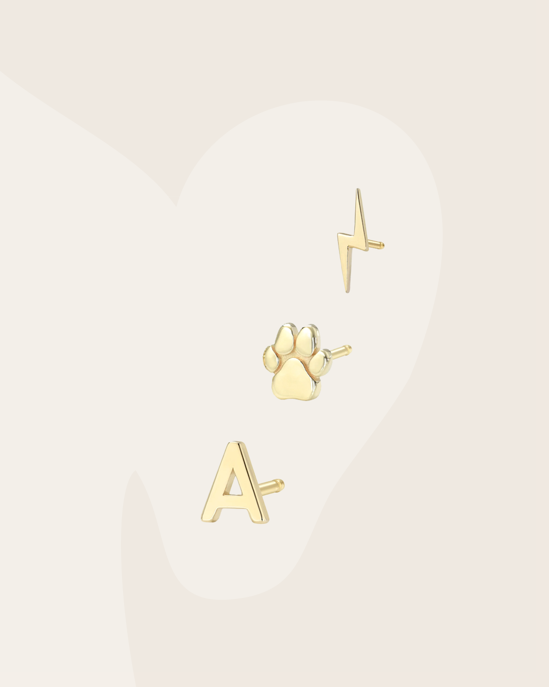 Pet Lover Ear Stack Studs Zoe Lev Jewelry