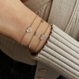 14k Gold Heart Bracelet Zoe Lev Jewelry