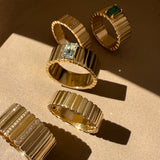 Large Diamond Cigar Bar Ring Zoe Lev Jewelry