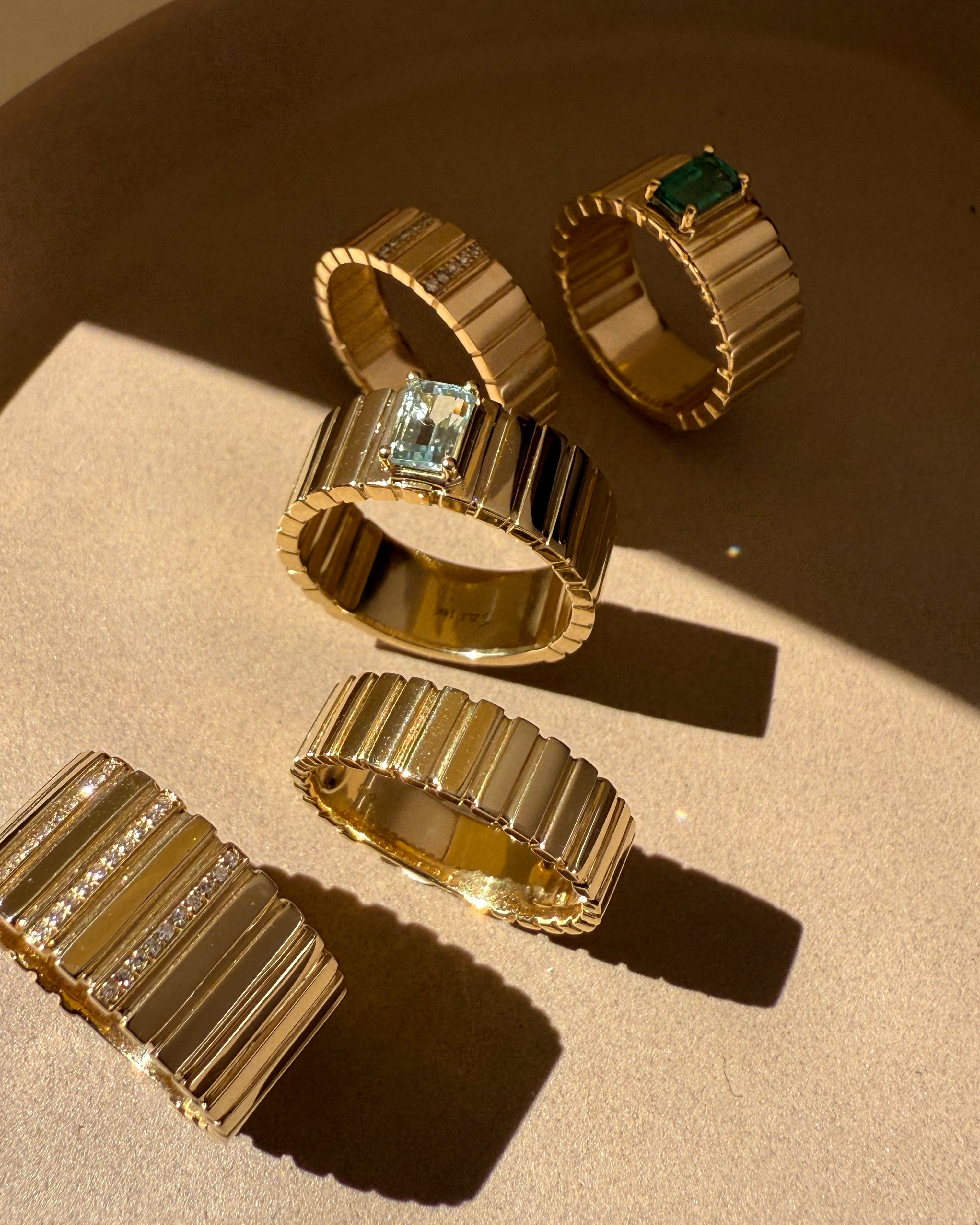 Small Cigar Bar Ring Zoe Lev Jewelry