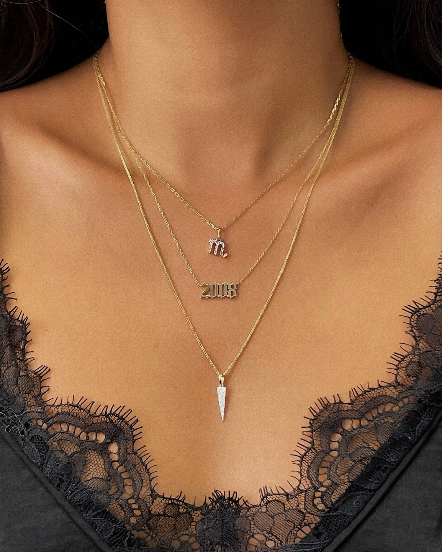 Diamond Zodiac Sign Pendant Personalized Zoe Lev Jewelry