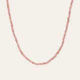 Pink Rhodochrosite Bead Necklace Personalized Zoe Lev Jewelry 14K Yellow Gold No Charms