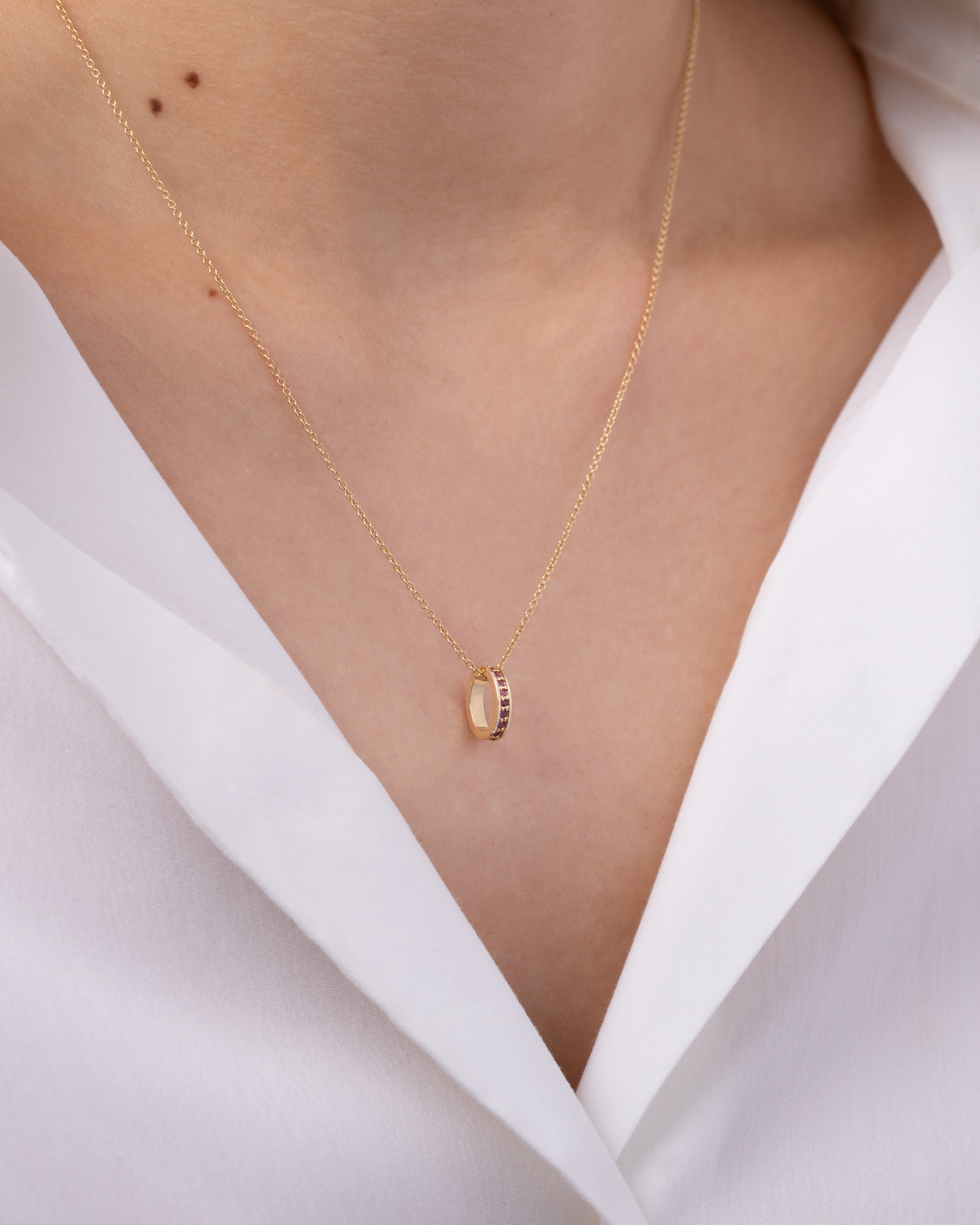 Pink Sapphire Eternity Heirloom Charm Zoe Lev Jewelry