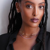 Bezel Diamond Trio Segment Necklace Zoe Lev Jewelry