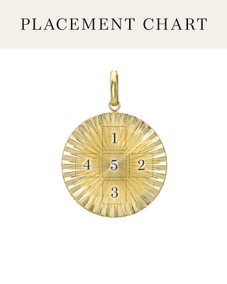 14k Gold Pleated Charm Disc Necklace