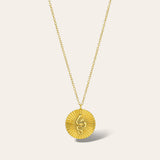 Pleated Disc Snake Necklace Vermeil Zoe Lev Jewelry