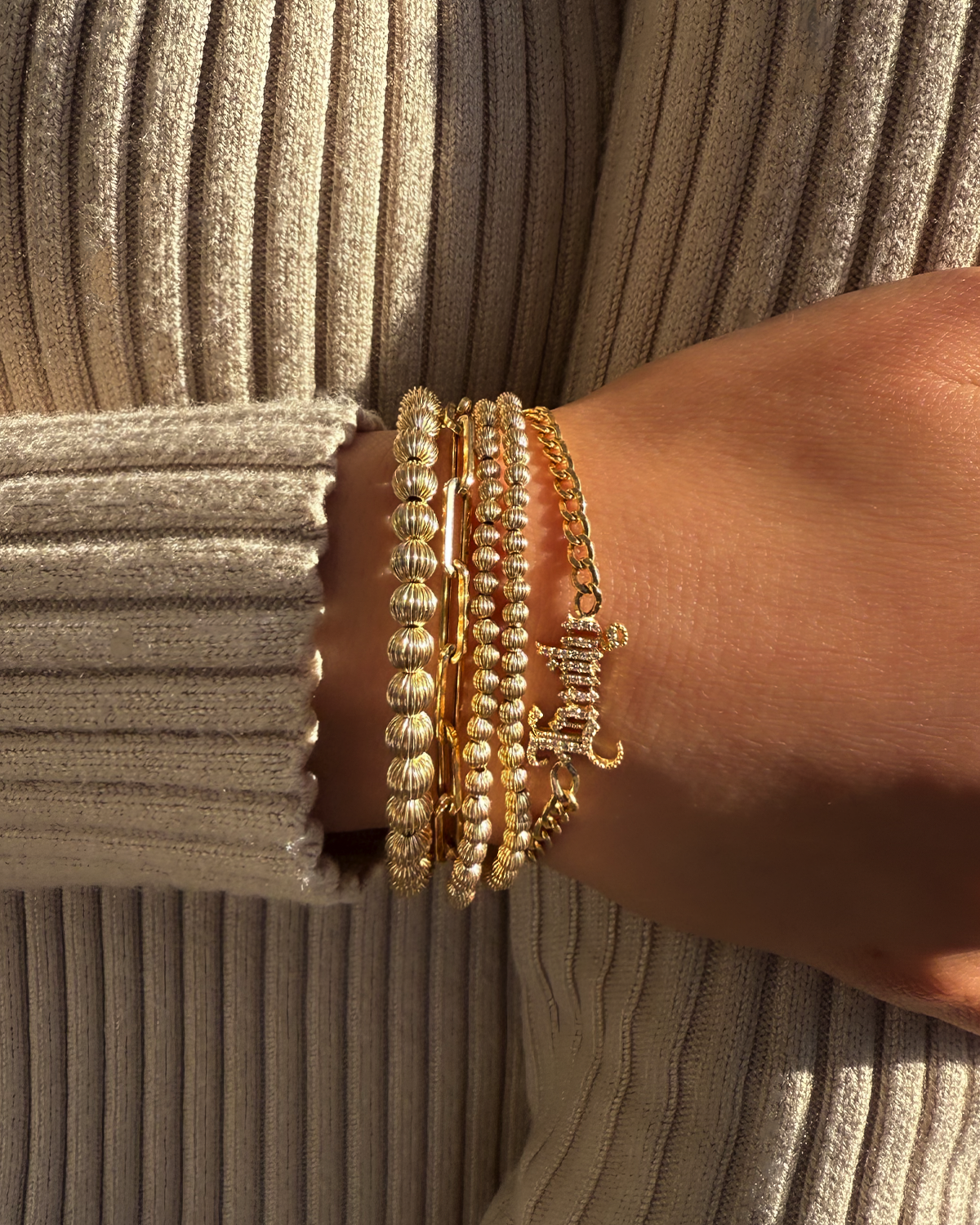 3mm Pleated Bead Bracelet Bead Bracelets Zoe Lev Jewelry